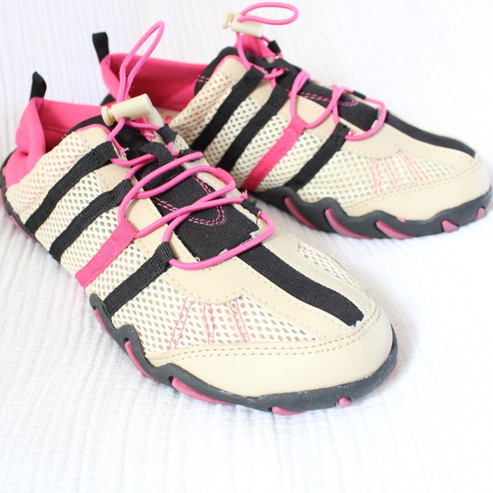 Sand N Sun Women's Beige/Pink/Black Waterproof Mesh Shoes ~6~ 2538678